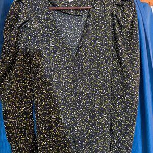 Top Shop Leaf Pattern Blouse- Size 4(S)